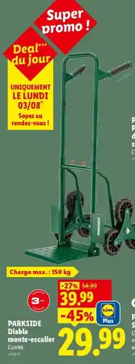Lidl PARKSIDE Diable monte-escalier offre