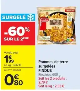 Carrefour Findus Pommes de terre rissolées offre