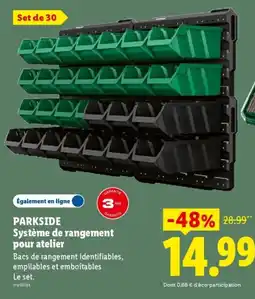Lidl PARKSIDE Système de rangement pour atelier offre