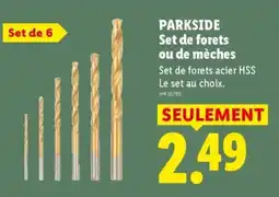 Lidl PARKSIDE Set de forets ou de mèches offre