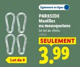 Lidl PARKSIDE Manilles ou mousquetons offre
