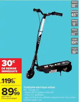 Carrefour ESTAR Trottinette électrique enfant offre