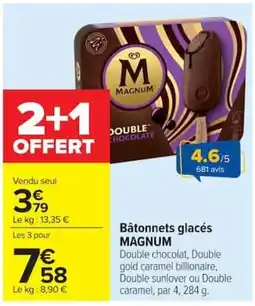 Carrefour MAGNUM Bâtonnets glacés offre