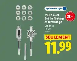 Lidl PARKSIDE Set de filetage et taraudage offre