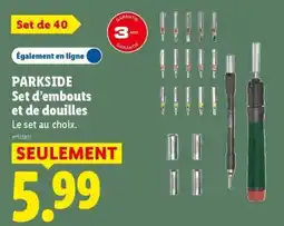 Lidl PARKSIDE Set d'embouts et de douilles offre