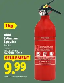 Lidl ANAF Extincteur à poudre offre