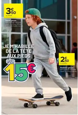 Carrefour Sweat garçon offre