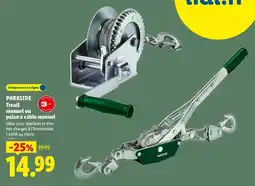 Lidl Parkside treuil manuel ou palan à câble manuel offre