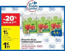 Carrefour Carrefour Classic Briquette de jus offre