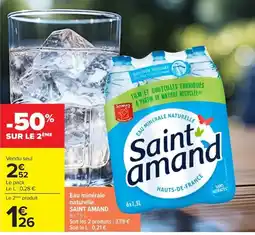 Carrefour Saint Amand Eau minérale naturelle offre