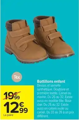 Carrefour Tex Bottillons enfant offre