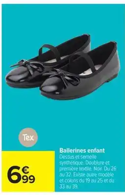 Carrefour Tex Ballerines enfant offre