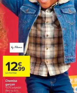 Carrefour by Kloane Chemise garçon offre
