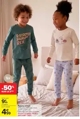 Carrefour Tex Pyjama enfant offre