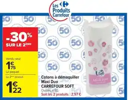 Carrefour CARREFOUR SOFT Cotons à démaquiller offre