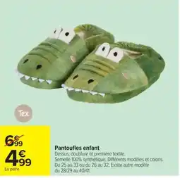 Carrefour Tex Pantoufles enfant offre