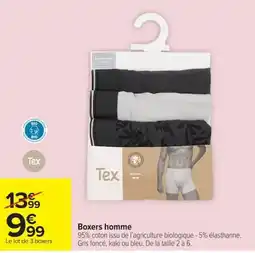 Carrefour Tex Boxers homme offre