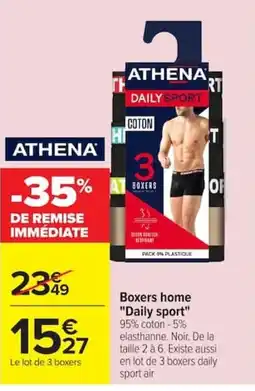 Carrefour ATHENA Boxers home offre