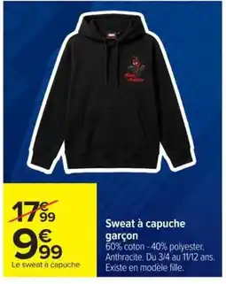 Carrefour Marvel Spider-Man Sweat à capuche garçon offre