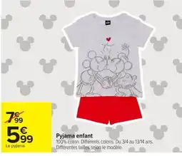 Carrefour Pyjama enfant offre