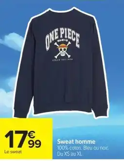 Carrefour ONE PIECE Sweat homme offre