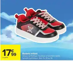 Carrefour ONE PIECE Baskets enfant offre