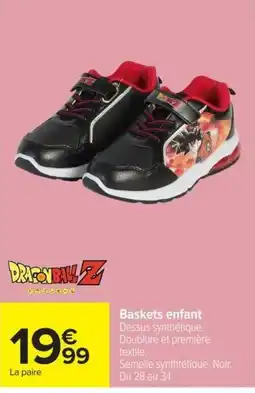 Carrefour DRAGON BALL Z Baskets enfant offre