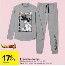 Carrefour DRAGON BALL Pyjama long homme offre
