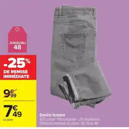 Carrefour Denim femme offre