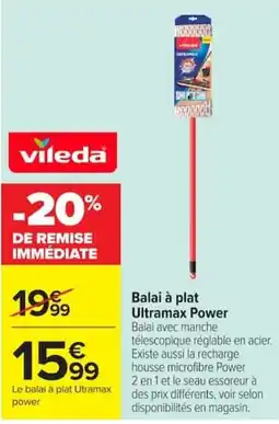 Carrefour Vileda Balai à plat Ultramax Power offre