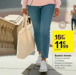 Carrefour Tex Baskets femme offre