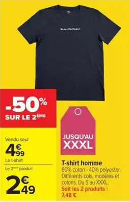 Carrefour We Are The Project T-shirt homme offre