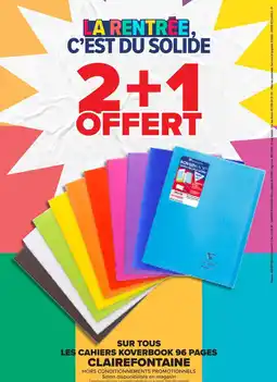 Carrefour CLAREFONTAINE CAHIERS KOVERBOOK 96 PAGES offre