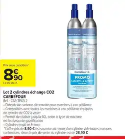 Carrefour Carrefour lot de 2 cylindres échange c02 offre