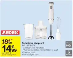 Carrefour MEDEK Set mixeur plongeant offre