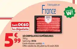 Auchan 10 chipolatas supérieures offre