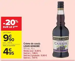 Carrefour Market LOUIS HONORÉ Crème de cassis offre