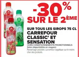 Carrefour Market Carrefour Classic Et Sensation Sur tous les sirops offre
