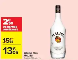Carrefour Market MALIBU Liqueur coco offre