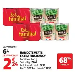 Auchan daucy Haricots verts offre