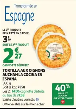 Auchan Auchan La Cocina en Espana Tortilla aux oignons offre