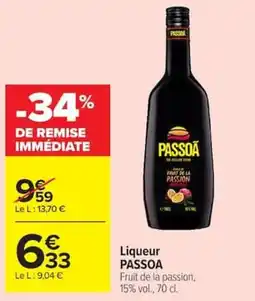 Carrefour Market PASSOA Liqueur offre