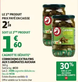 Auchan Cornichons Extra Fins offre