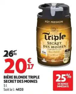 Auchan Triple Secret des moines offre