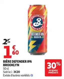 Auchan BROOKLYN BIÈRE DEFENDER IPA offre