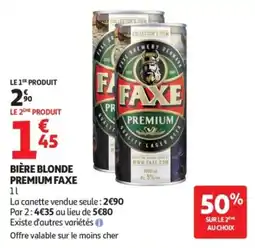 Auchan FAXE BIÈRE BLONDE offre