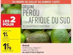 Carrefour Market Avocat offre