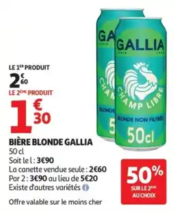 Auchan GALLIA Bière blonde offre