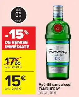 Carrefour Market Tanqueray Apéritif sans alcool offre