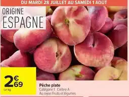 Carrefour Market Pêche plate offre